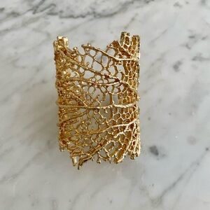 Zara Gold Coral Reef Cuff Bracelet